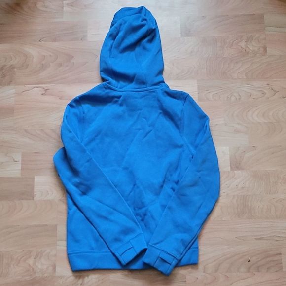 Nike Sportswear Hoodie Blue Yellow White Boys Girls Just Do It Sweatshirt - Picture 7 of 7